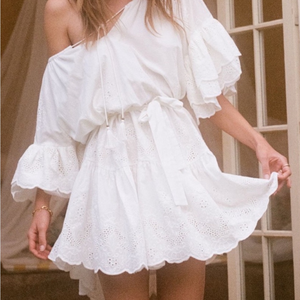 Rare Spell Capulet Broderie Anglaise Frill Smock Dress